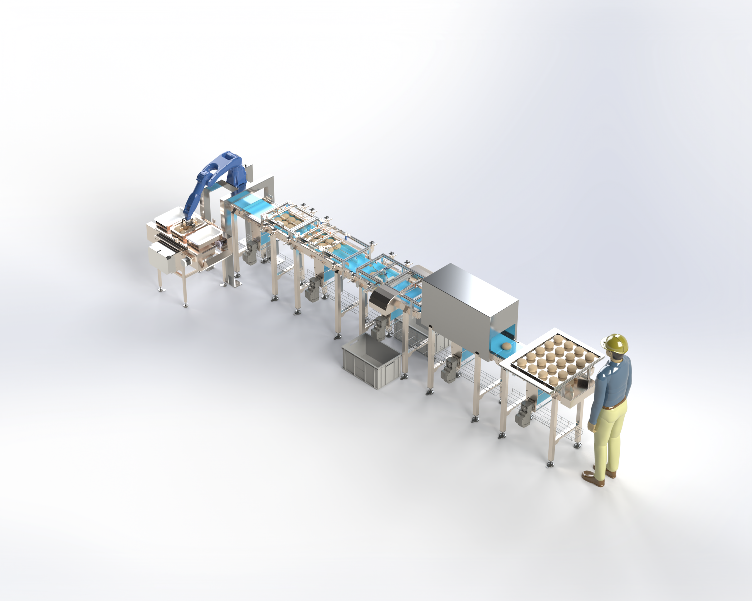 Geautomatiseerde productielijn Biobakkerij De Trog